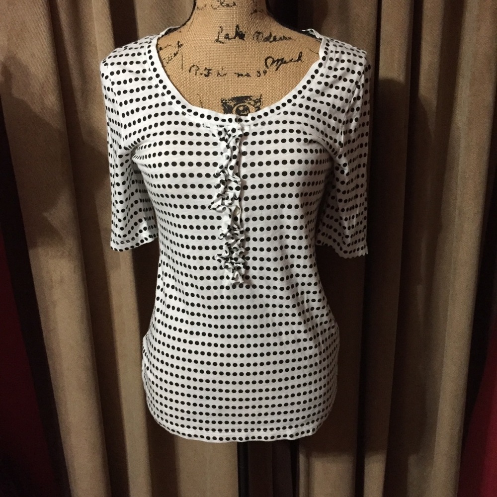 Old Navy Polka Dot Henley Top